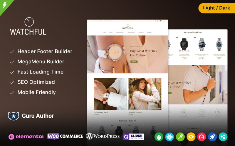 Watchful - Watch Store Fashion and Jewelry WooCommerce Responsive Theme WooCommerce Theme