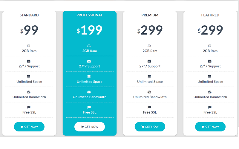Template #110516 Pricing Table Webdesign Template - Logo template Preview