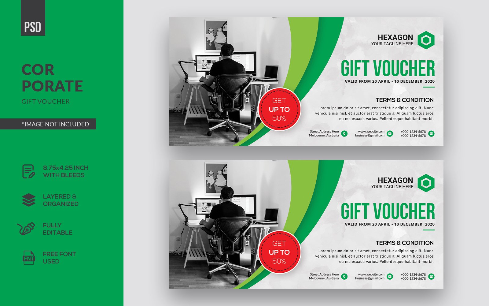 Template #110576 Voucher Gift Webdesign Template - Logo template Preview