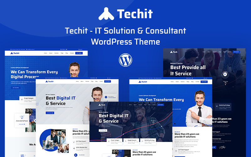 Responzivní WordPress motiv "Techit - IT Solution & Consultant" #110513