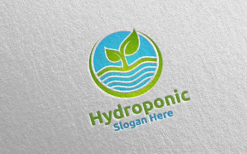 Sun Rise Hydroponic Botanical Gardener 71 Logo Template