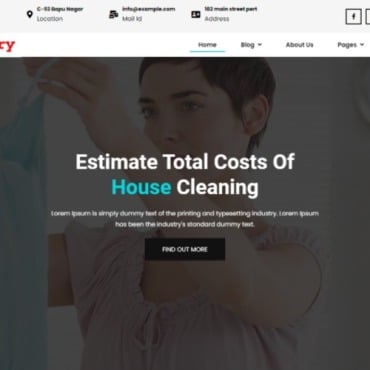 Dry Cleaning Website Templates 110601