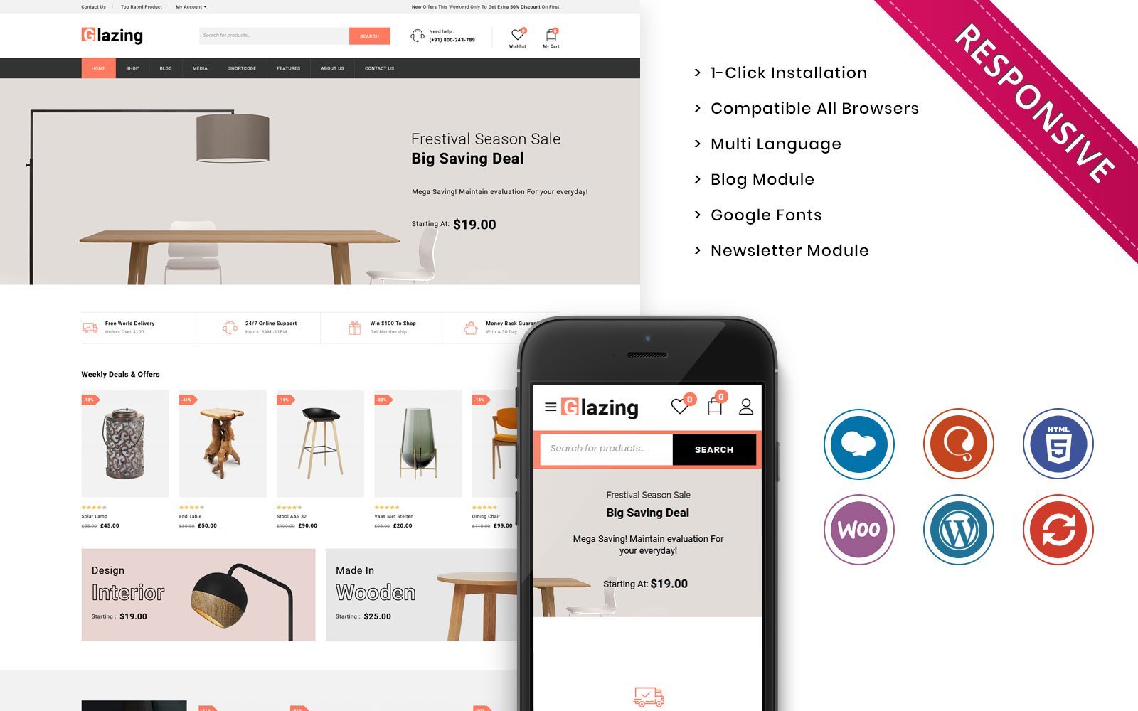 Template #110672 Woocommerce Furniture Webdesign Template - Logo template Preview