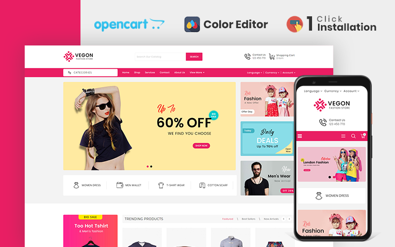 Trendy Fashion Store OpenCart Template