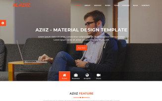 Aziiz - Material Design Agency Landing Page Template