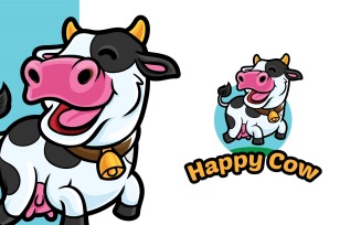 Happy Cow Logo Template