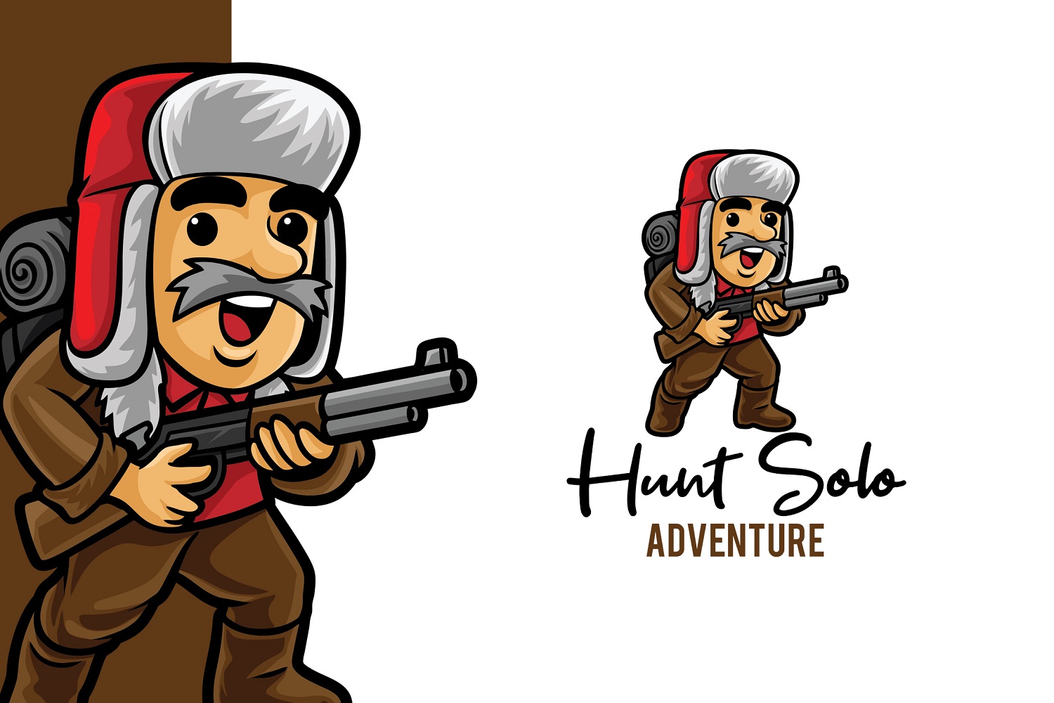 Solo adventure. Hunter logo. Solo Adventures.
