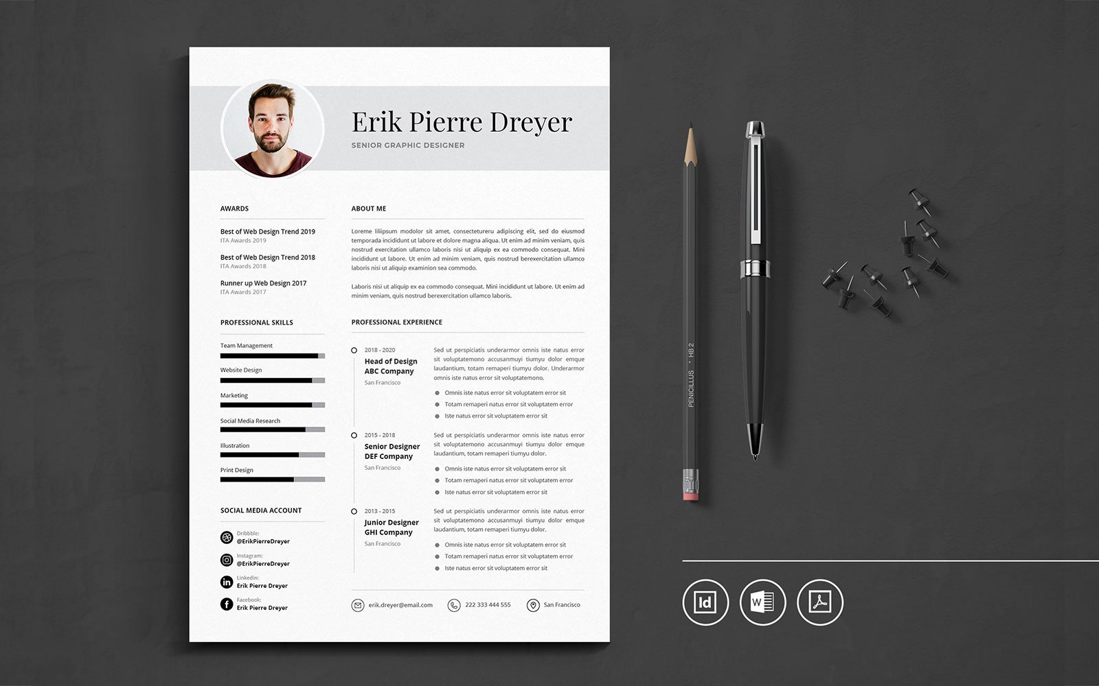 Kit Graphique #110776 Rsum Cv Divers Modles Web - Logo template Preview