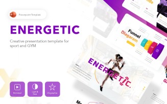 Energetic Gym Presentation PowerPoint template