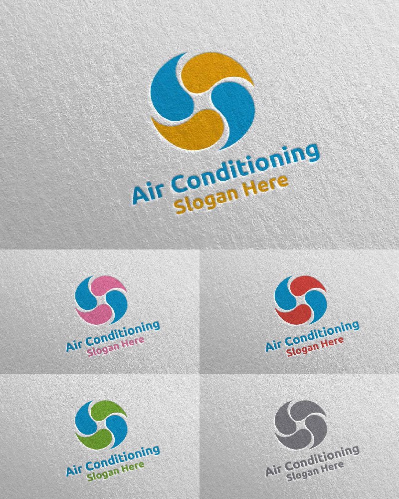 Template #110832 Air Conditioning Webdesign Template - Logo template Preview