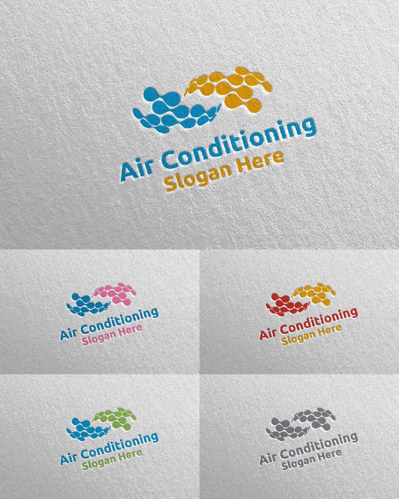 Template #110833 Air Conditioning Webdesign Template - Logo template Preview