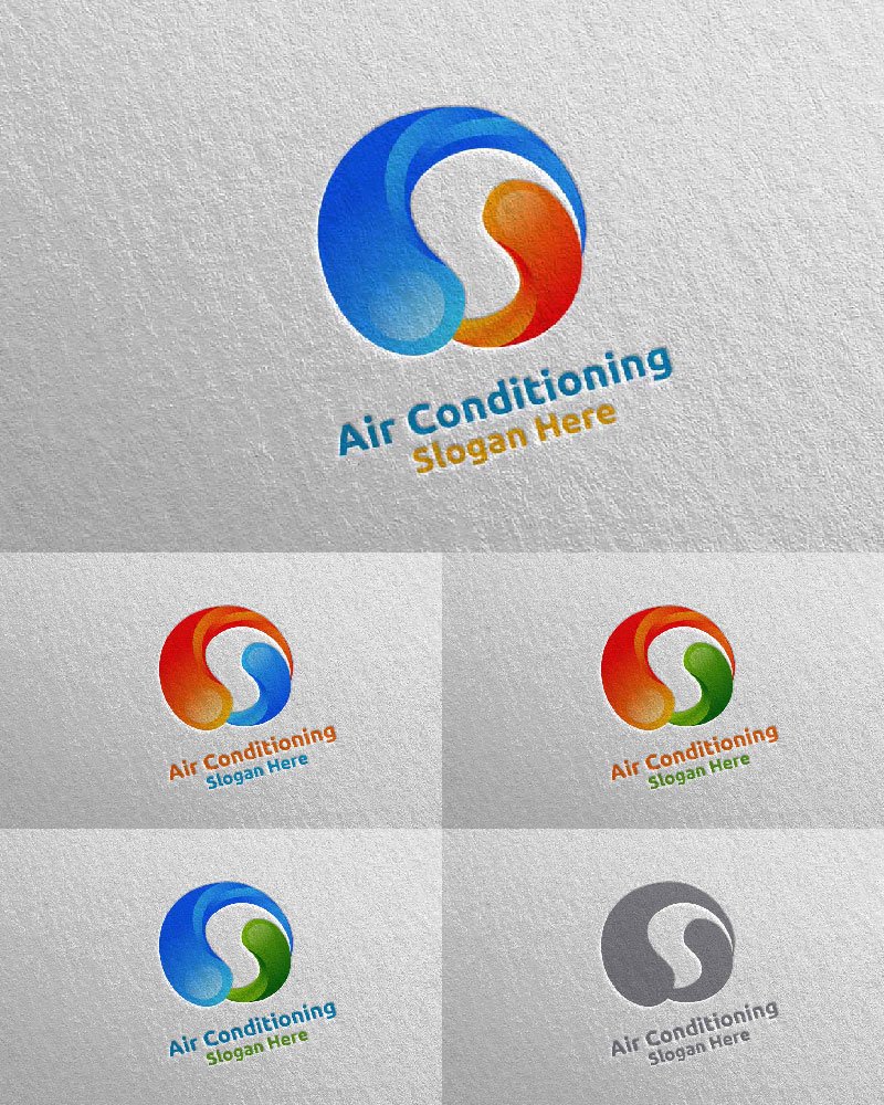 Template #110838 Air Conditioning Webdesign Template - Logo template Preview