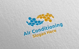 Air Conditioning and Heating Services 15 Logo Template