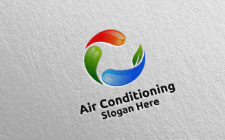 Air Conditioning and Heating Services 16 Logo Template