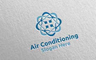 Air Conditioning and Heating Services 17 Logo Template
