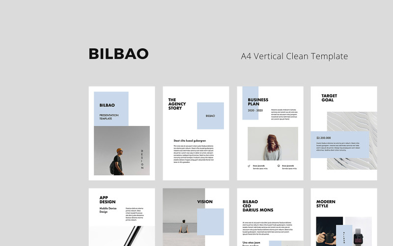 BILBAO - A4 Vertical PowerPoint template PowerPoint Template