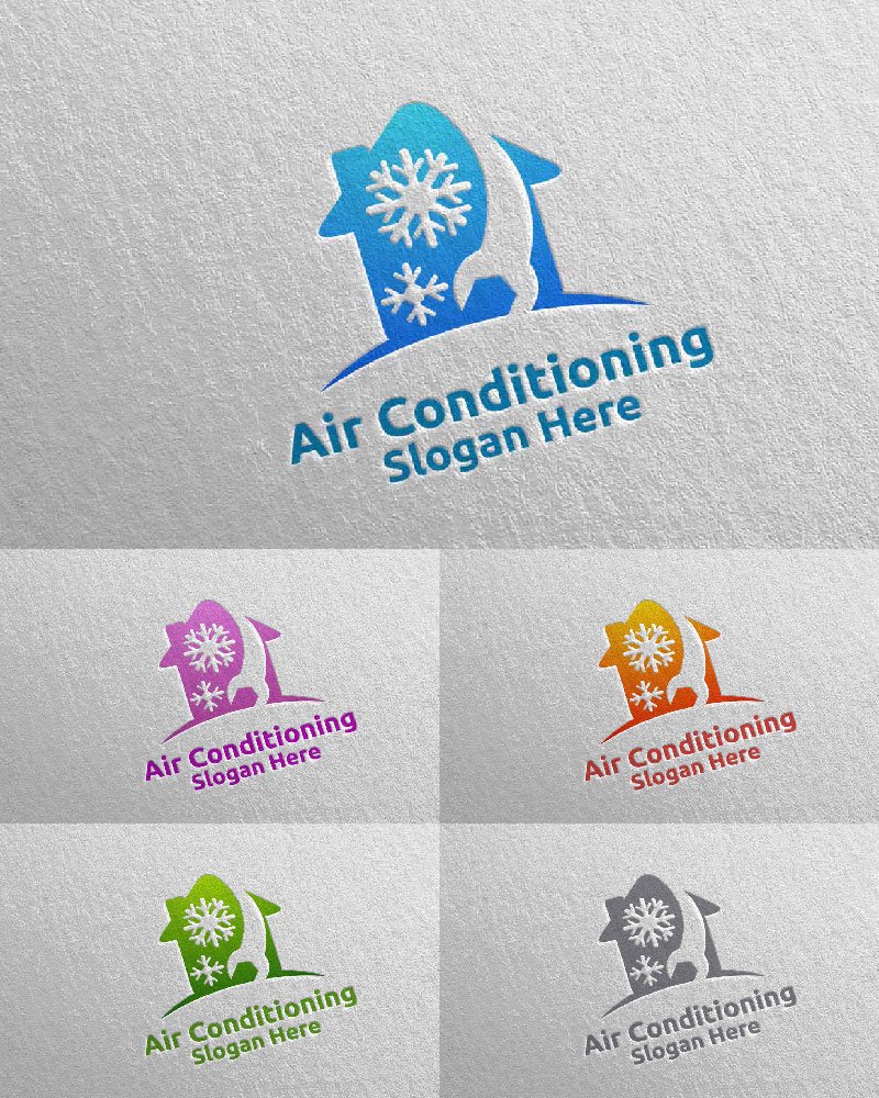 Template #110986 Air Conditioning Webdesign Template - Logo template Preview