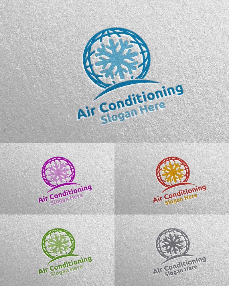 Template #110989 Air Conditioning Webdesign Template - Logo template Preview