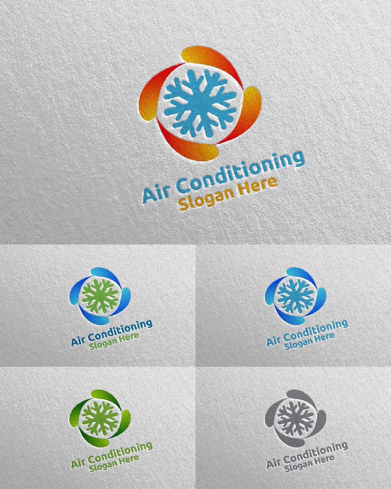 Template #110995 Air Conditioning Webdesign Template - Logo template Preview