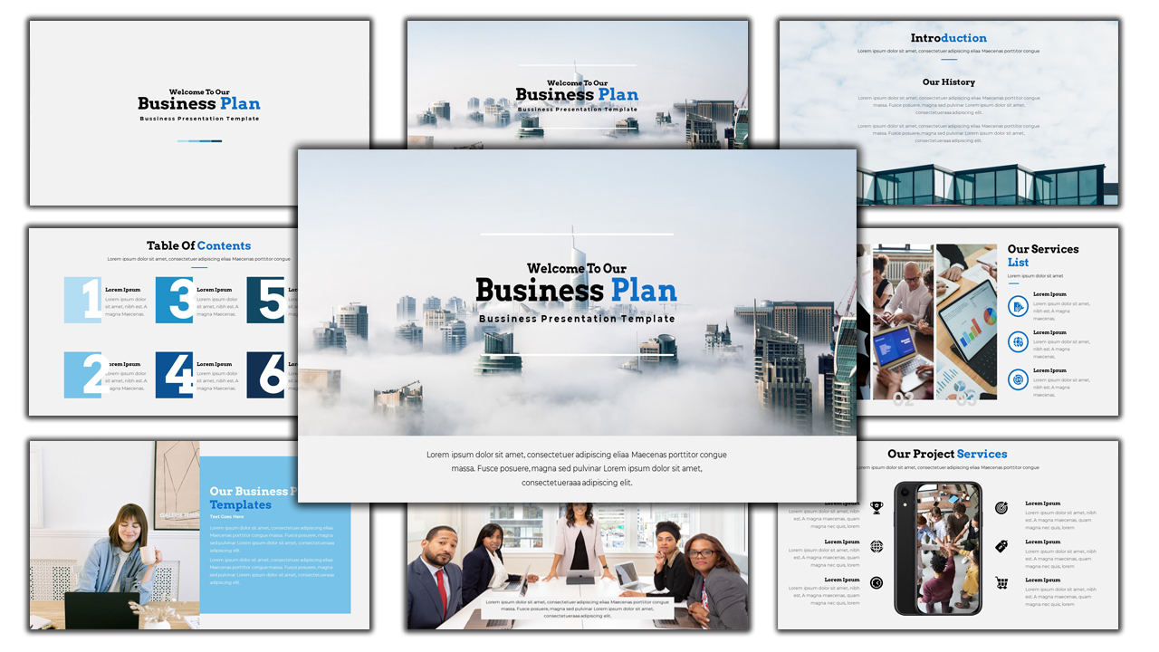 Business Plan - Creative Business Plan PowerPoint template