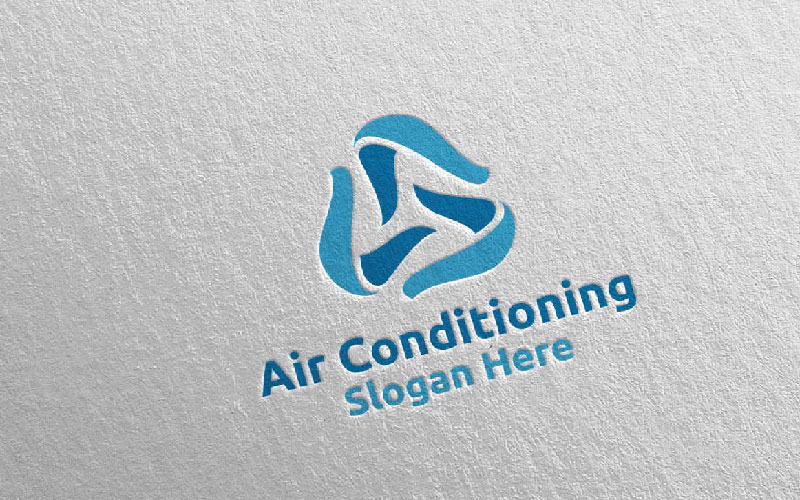 Snow Air Conditioning and Heating Services 22 Logo Template
