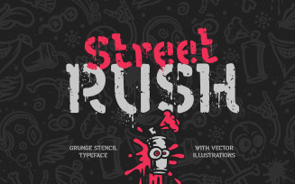 Street Rush font & graphics Font