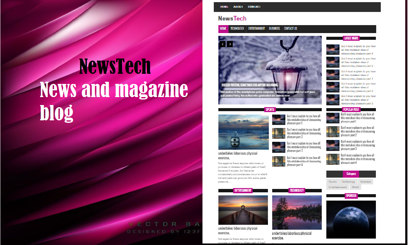 NewsTech - News and blogger Magazine Template