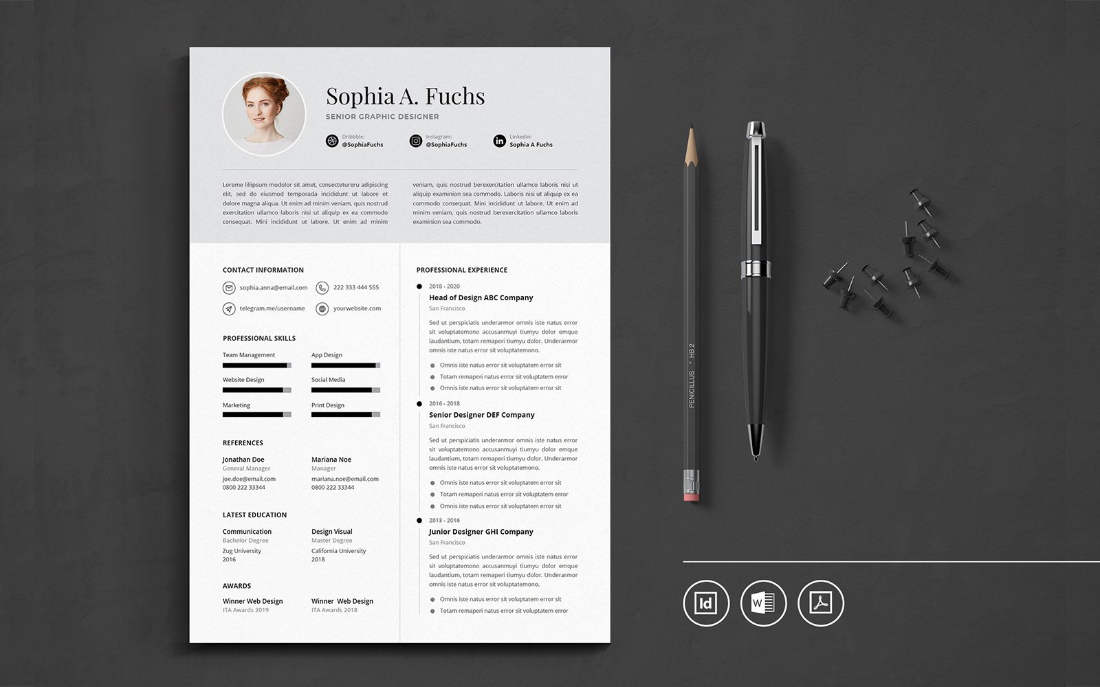 Kit Graphique #111031 Rsum Cv Divers Modles Web - Logo template Preview