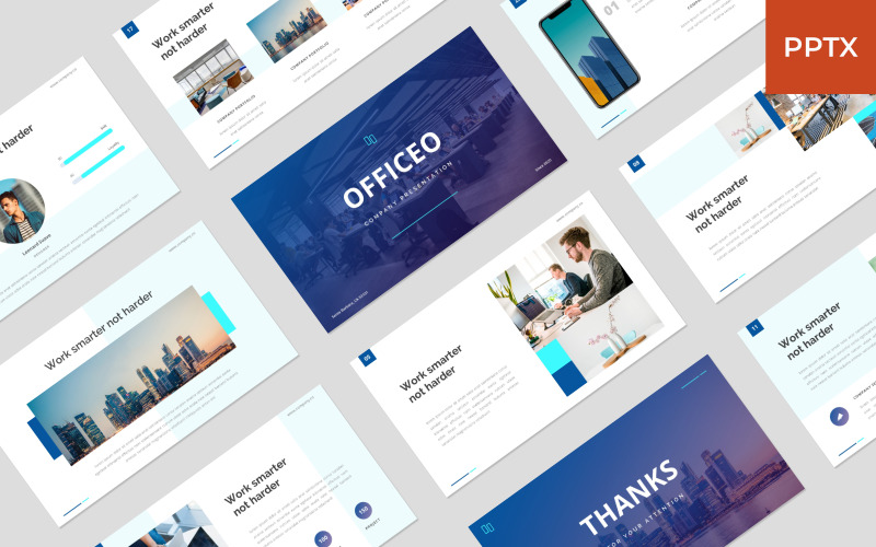 Officeo - Company Presentation PowerPoint template PowerPoint Template