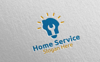 Real Estate and Fix Home Repair Services 3 Logo Template