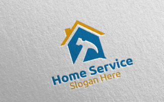 Real Estate and Fix Home Repair Services 5 Logo Template