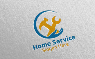 Real Estate and Fix Home Repair Services 8 Logo Template