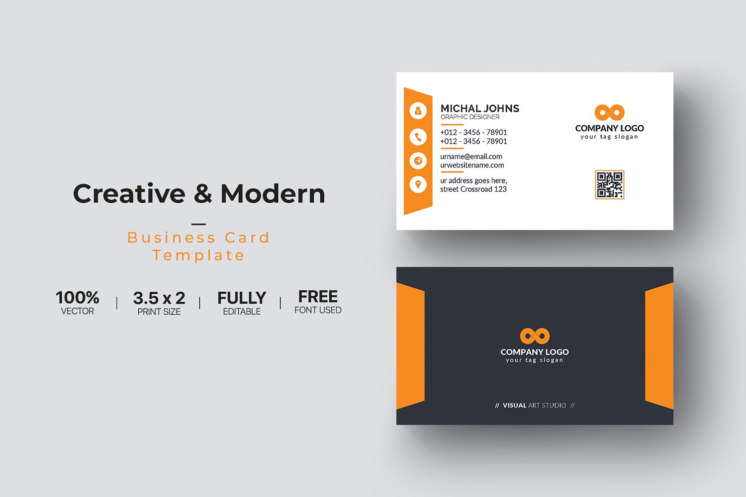 Template #111100 Card Visit Webdesign Template - Logo template Preview