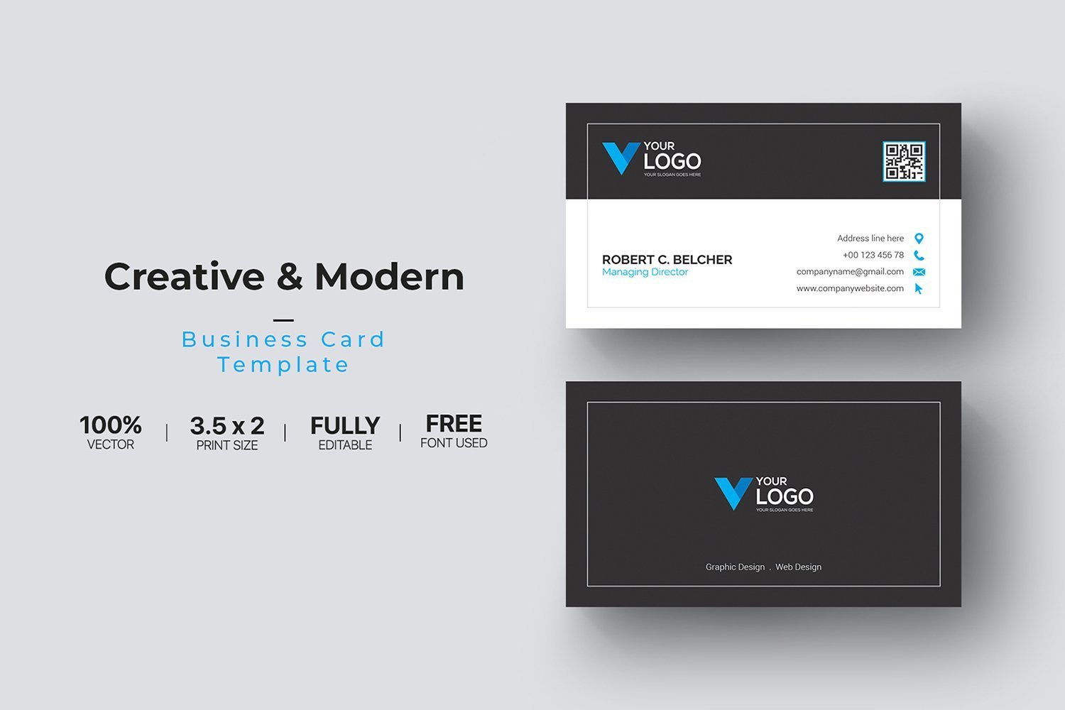 Template #111128 Business Card Webdesign Template - Logo template Preview