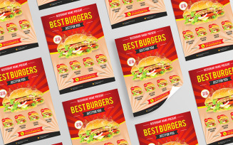 Burger Restaurant Flyer - Corporate Identity Template