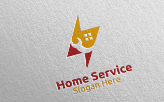 Fast Real Estate and Fix Home Repair Services 20 Logo Template