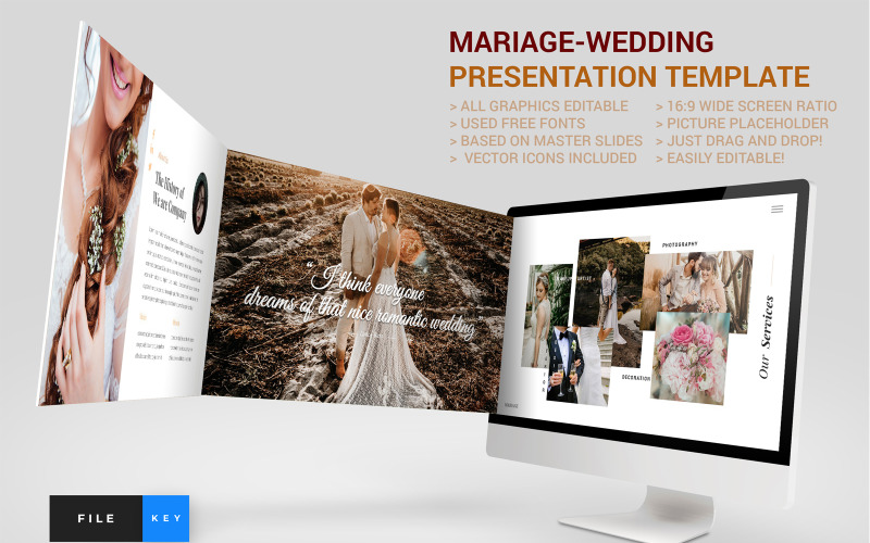 Mariage-Wedding - Keynote template Keynote Template