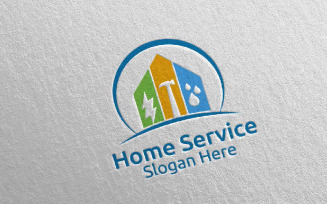 Real Estate and Fix Home Repair Services 10 Logo Template