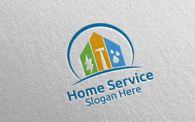 Real Estate and Fix Home Repair Services 10 Logo Template