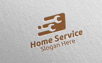 Fast Real Estate and Fix Home Repair Services 20 Logo Template