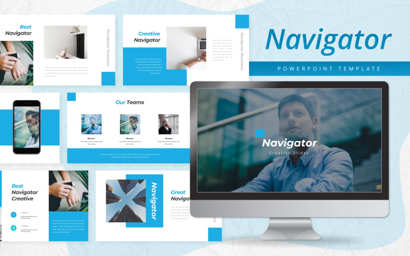 Navigator - Creative PowerPoint template PowerPoint Template