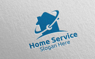 Real Estate and Fix Home Repair Services 15 Logo Template
