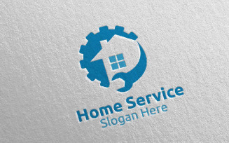 Real Estate and Fix Home Repair Services 16 Logo Template