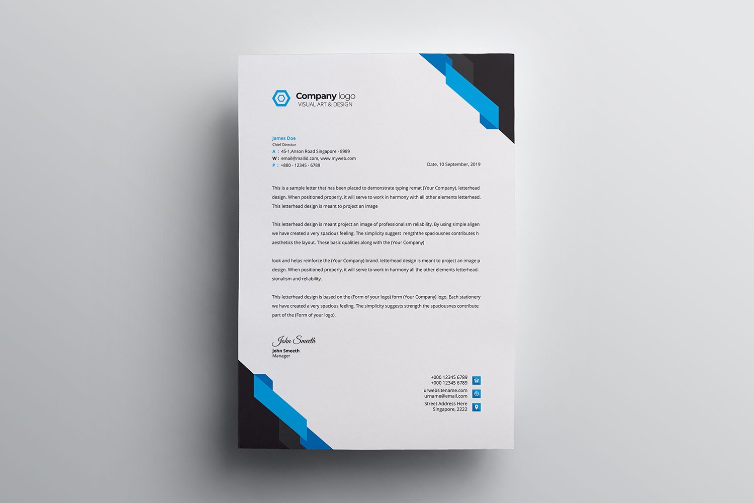 Kit Graphique #111396 Letter Corporate Divers Modles Web - Logo template Preview