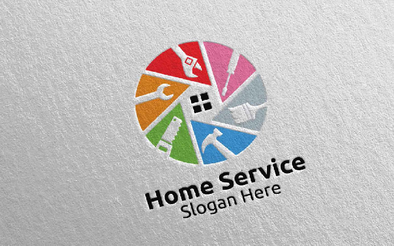 Real Estate and Fix Home Repair Services 24 Logo Template