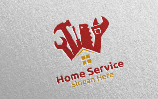 Real Estate and Fix Home Repair Services 26 Logo Template
