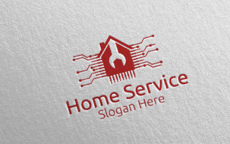 Real Estate and Fix Home Repair Services 27 Logo Template
