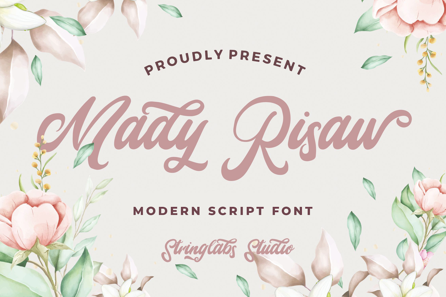 Mady Risaw - Modern Cursive Font