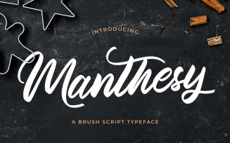 Manthesy - Brush Cursive Font
