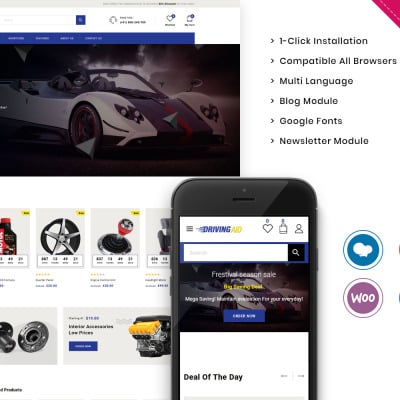 Bootstrap motyw WooCommerce Drivingaid - The Automobile Store Responsive #111566 #111566